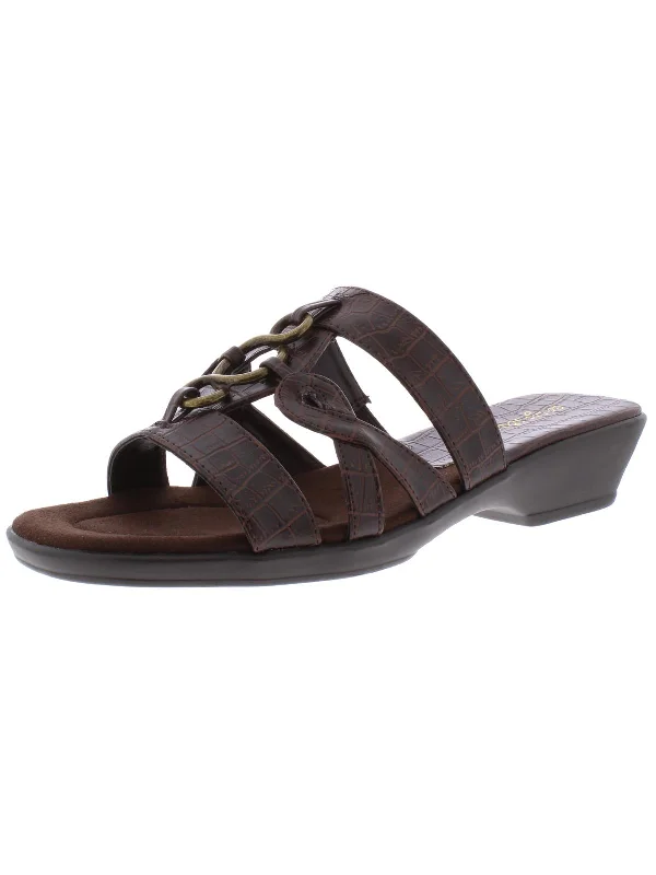 Women's Flats Sale Torrid Womens Faux Leather Strappy Slide Sandals