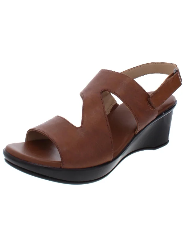 Fashion Sale Valerie Womens Leather Slingback Wedge Sandals