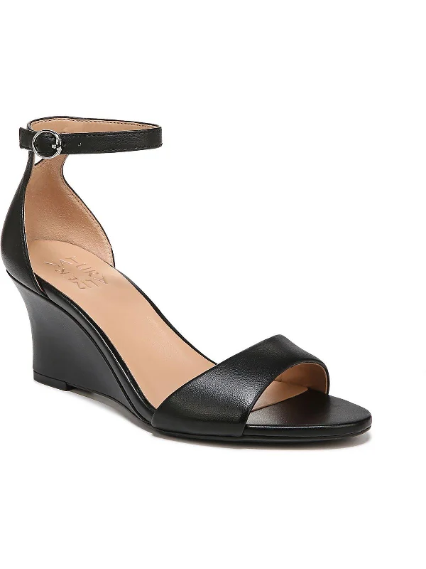 Effortless Style, Endless Impact Vera Womens Patent Ankle Strap Wedge Sandals