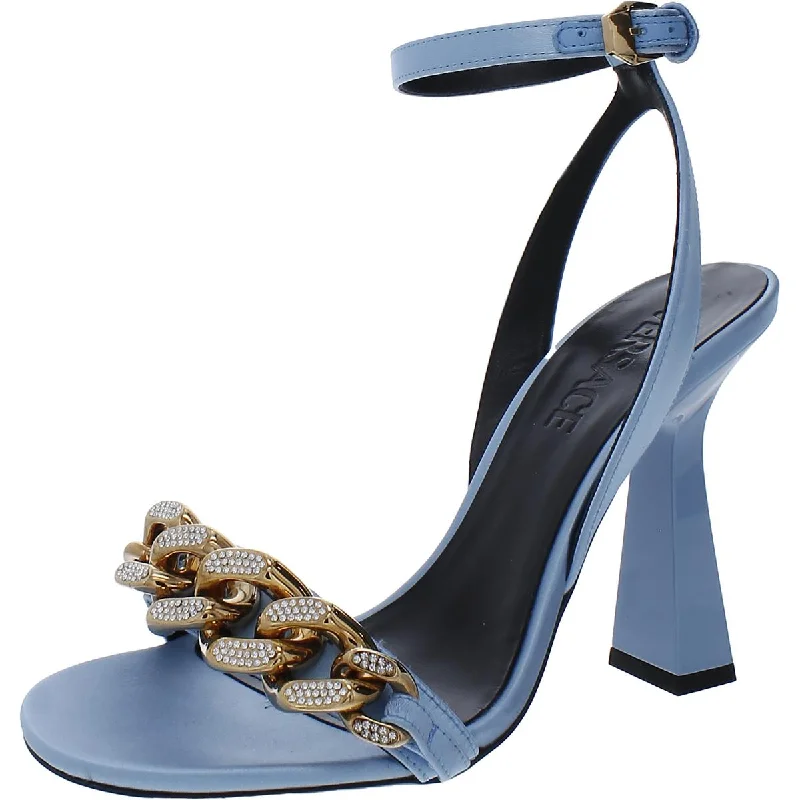 Smart Casual Deals Versace Womens Sandalo Satin Ankle Strap Heels