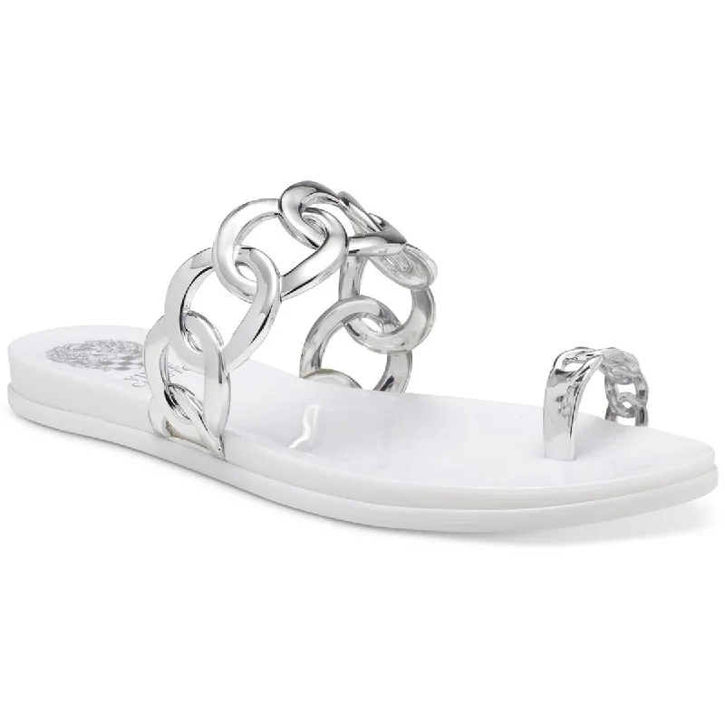 Daring Fashion Promotions Vince Camuto Womens Emagenta Chain Toe Loop Jelly Sandals
