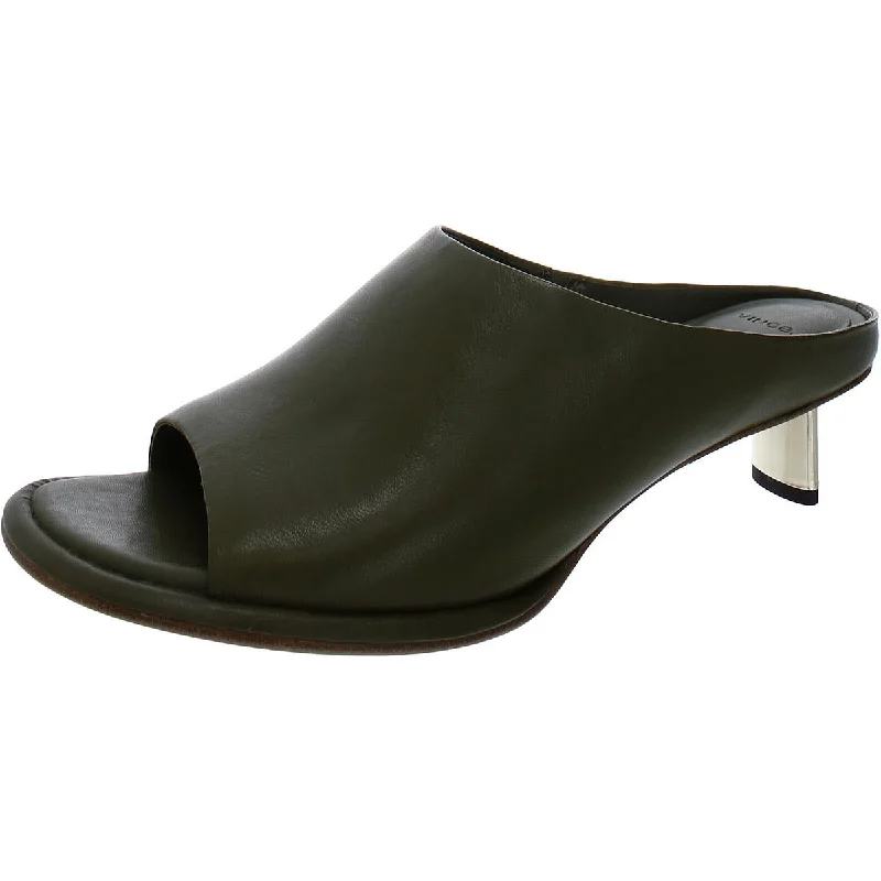 Women's Foot-Friendly Shoes Vince Womens Ezzy Leather Mule Heels