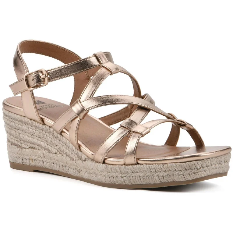 Cozy Winter Boots Promotion White Mountain Womens Swayze Gladiator Square Open Toe Espadrilles