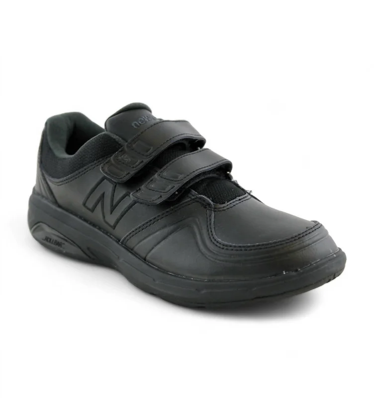 Women's Versatile Shoes Women's 813 Velcro Walker Shoes - Wide Width In Black