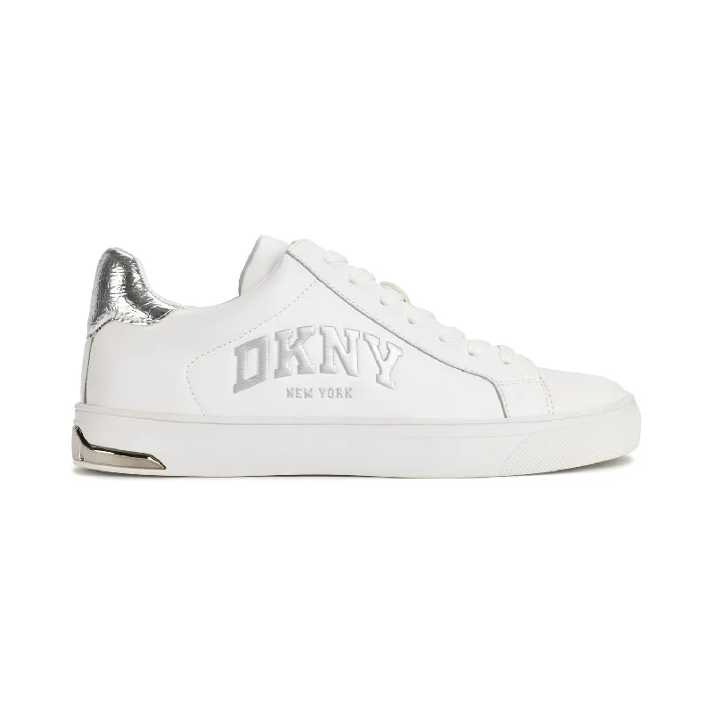 Ultra-Soft Flats Deal Women's Abeni Arch Lace Up Sneaker In Bright White/silver