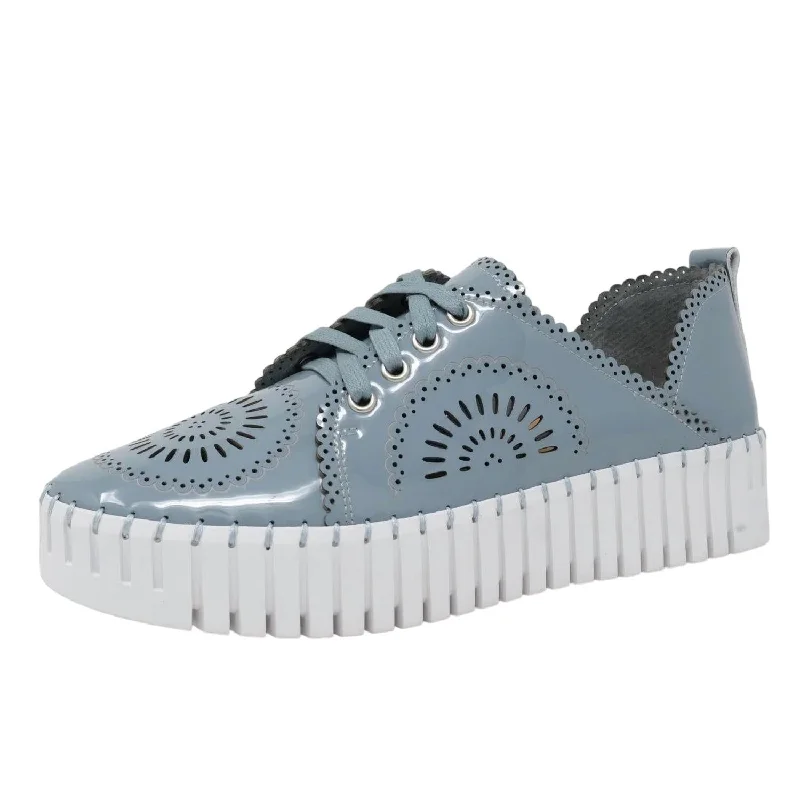 Flexible Sole Shoes Sale Women's Bafia Denim Patent Leather Shoe