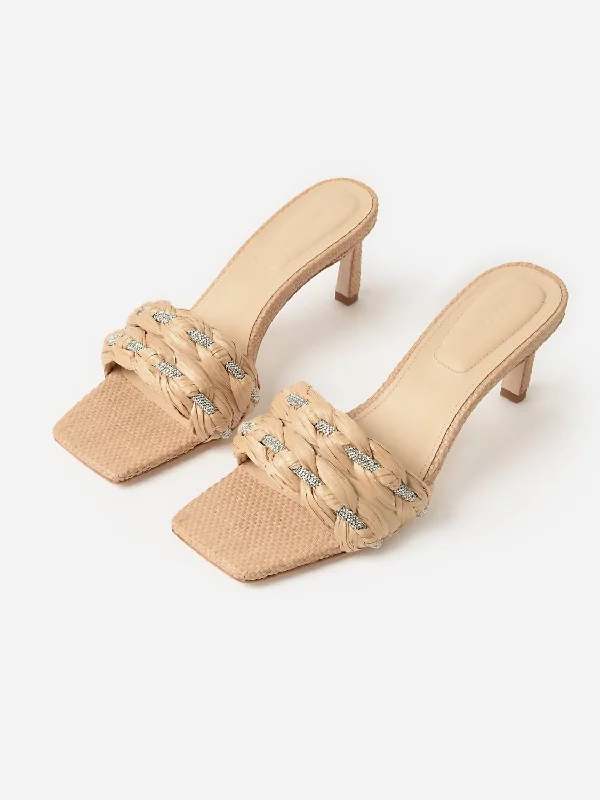 Comfortable Stretchy Shoes Women's Jena Heel Sandal In Natural