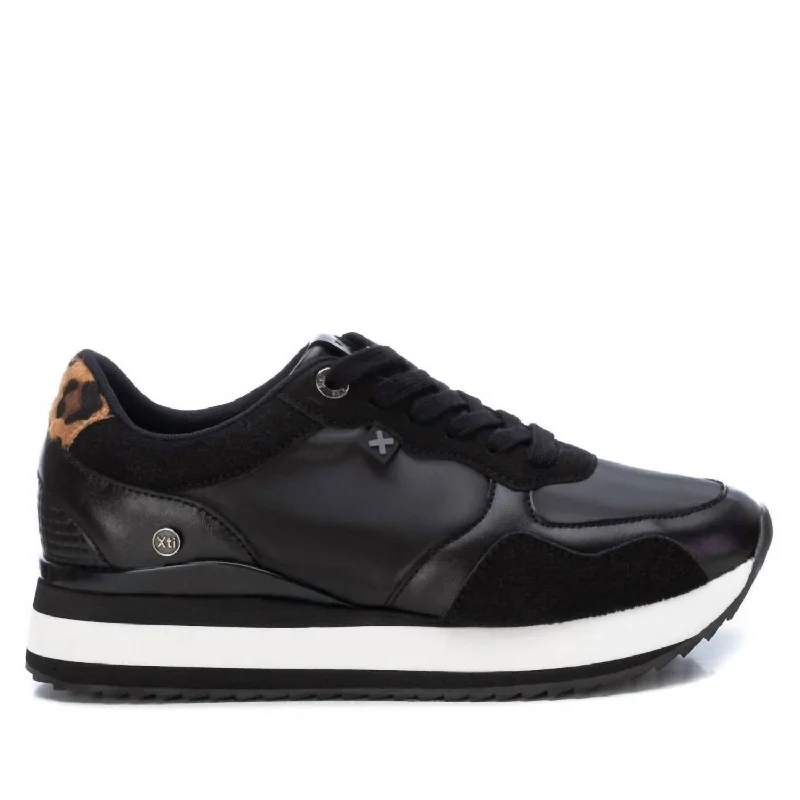 Flash Sales This Week Women's Lace-Up Sneakers In Black