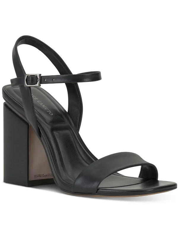 Casual Chic Footwear Offers Womens Leather Ankle Strap Block Heel