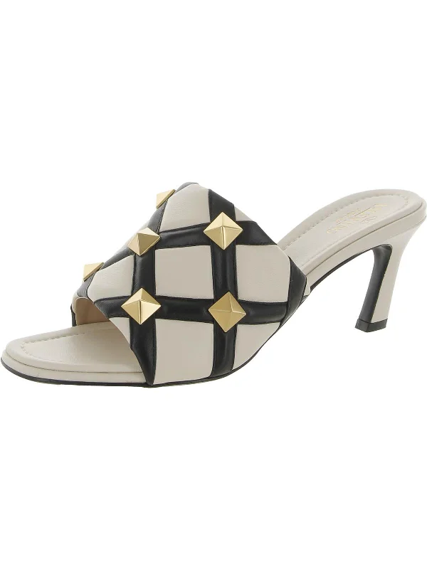 Vintage-Inspired Style Offers Womens Leather Quilted Mule Sandals