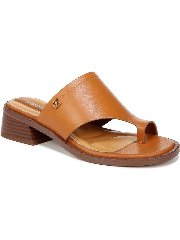 Street-Style Slip-Ons Womens Leather Slide Sandals