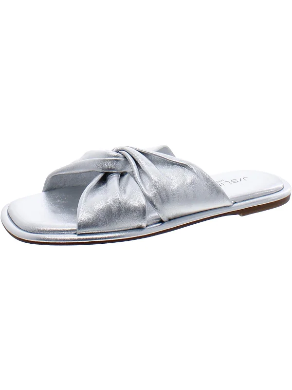 Women's Office Shoes Womens Leather Slip On Slide Sandals
