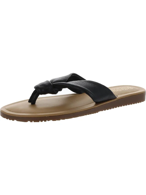 Stylish Shoe Discounts Womens Leather Slip On Thong Sandals