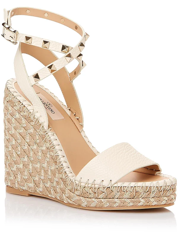Vibrant Style Promotions Womens Leather Studded Platform Sandals