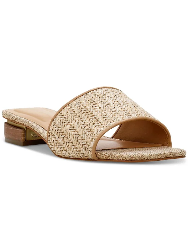 Ultra-Soft Flats Deal Womens Slip On Open Toe Flatform Sandals