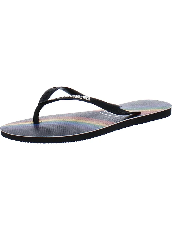 Comfortable Formal Shoes Womens Slip On Shimmer Flip-Flops