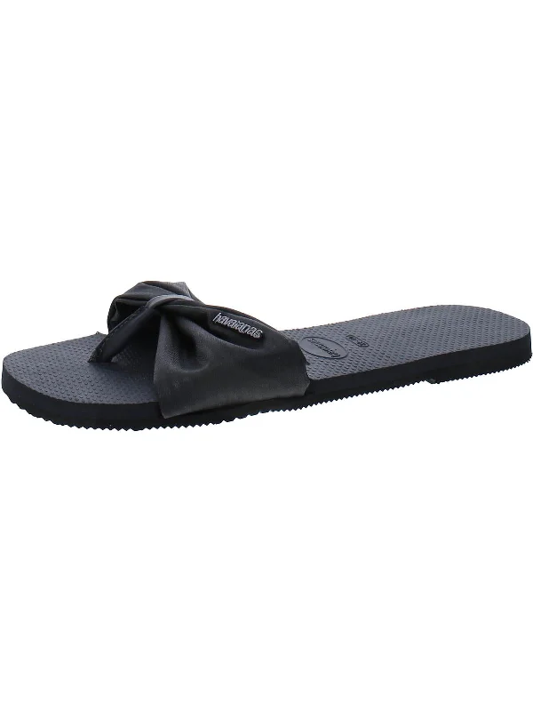 Fashion Forward Womens Slip On Thong Flip-Flops