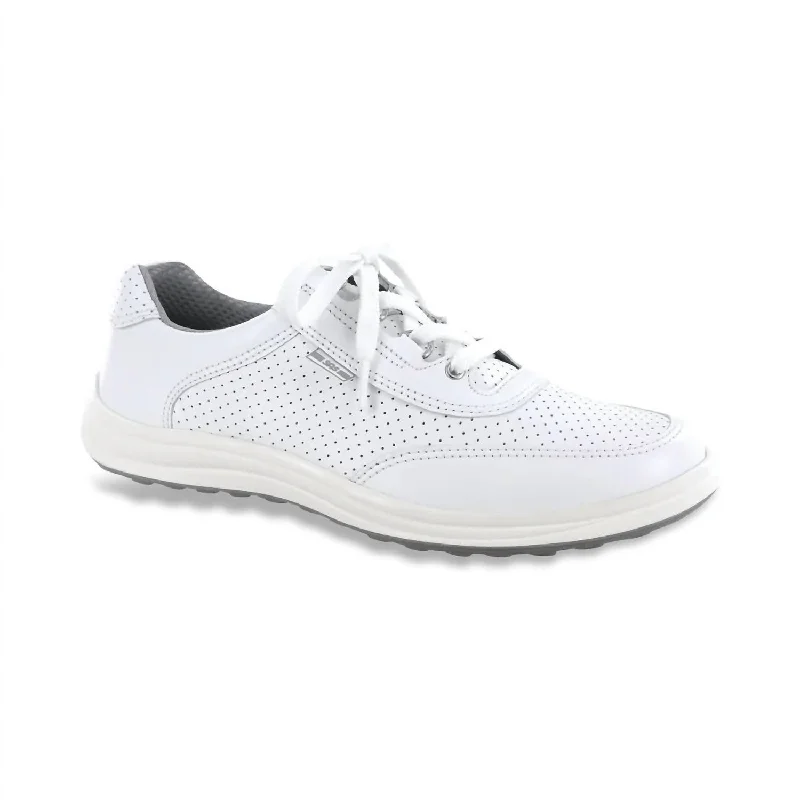 Women's Bold Fashion Shoes Women's Sporty Lux Sneaker - Medium In White Perf