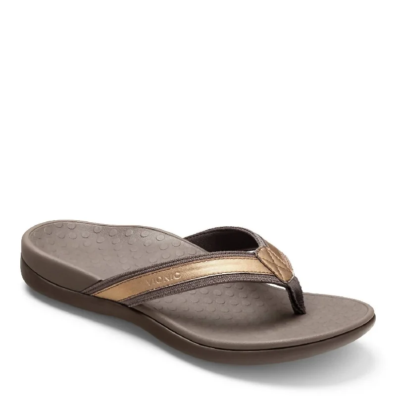 Women's Everyday Flats Women's Tide Ii Sandal - Medium Width In Bronze Metallic