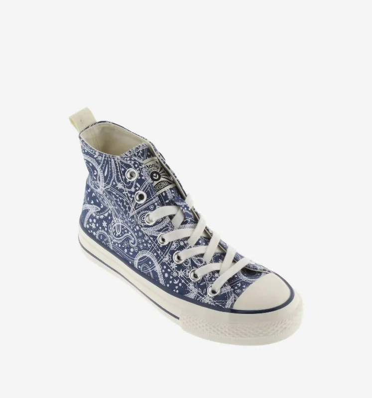 Must-Have Boots Sale Women's Tribu Brillo Bandana Marino Canvas Sneakers In Blue