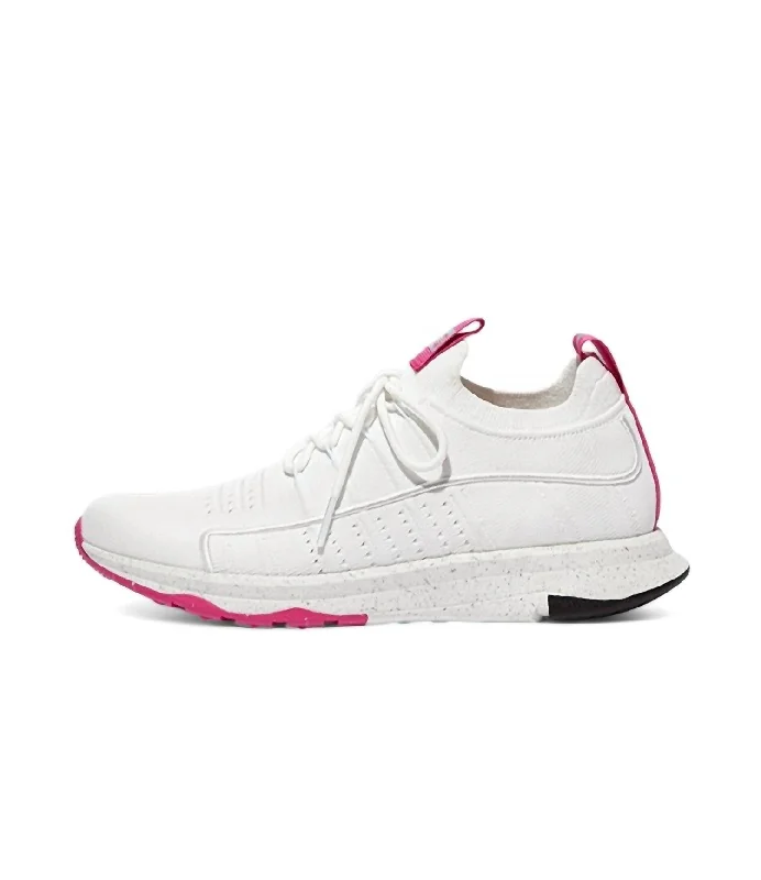 Comfortable Motion Flexible Shoes Women's Vitamin Ff E01 Knit Sports Trainers Sneaker In Urban White Mix
