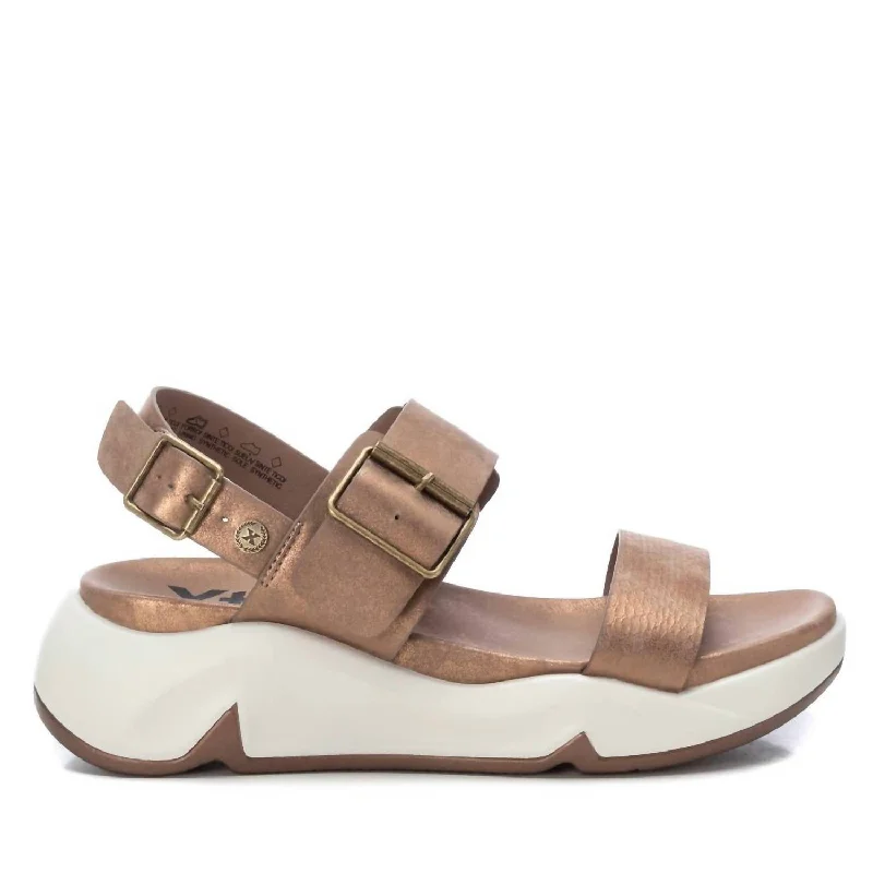 Durable Fashion Picks Women's Wedge Sandals In Bronze