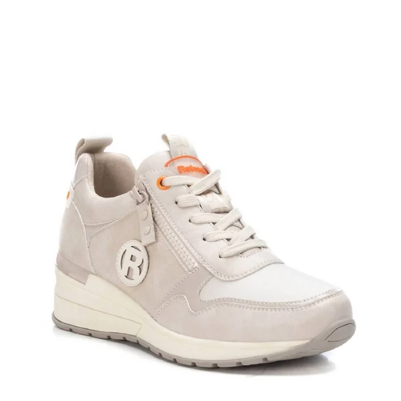 Chic Styles Women's Wedge Sneakers In White