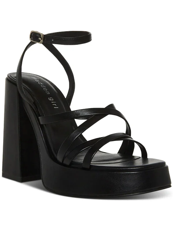 Affordable Shoe Fashion ACESS Womens Faux Leather Open Toe Pumps