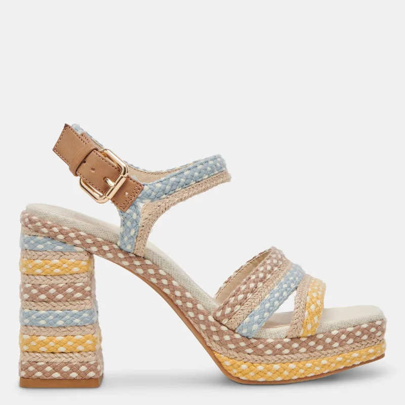 Trendy Boots Discount Arnela Heels Citrus Multi Woven