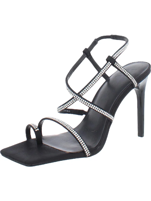 Holiday Glam Arti Womens Strappy Open Toe Heels