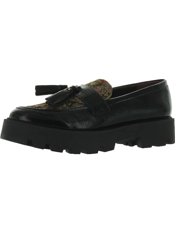 Comfortable Casual Shoes Balinna Womens Patent Loafer Heels