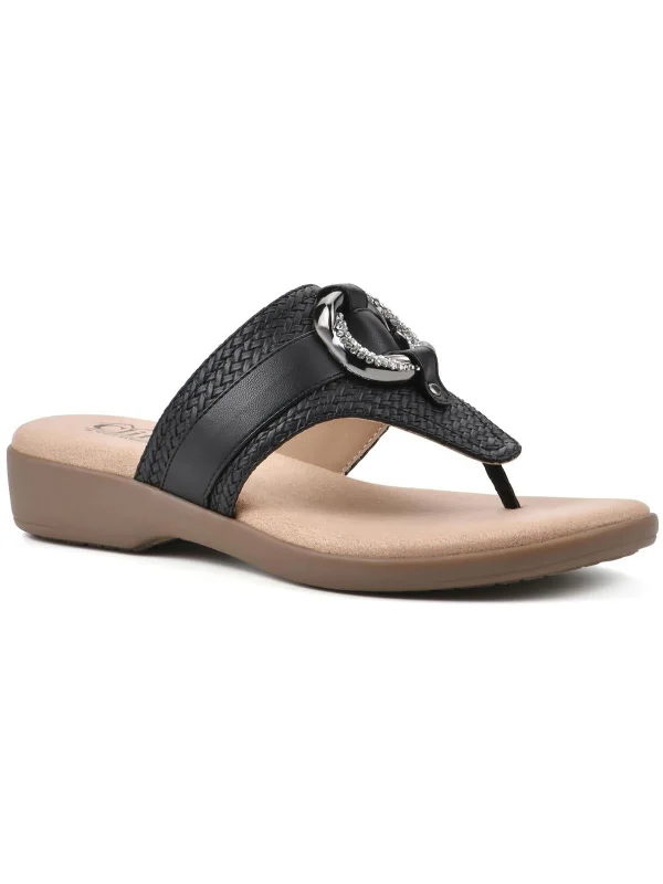 Urban Fashion Footwear Benedict Womens Faux Leather Thong Sandals