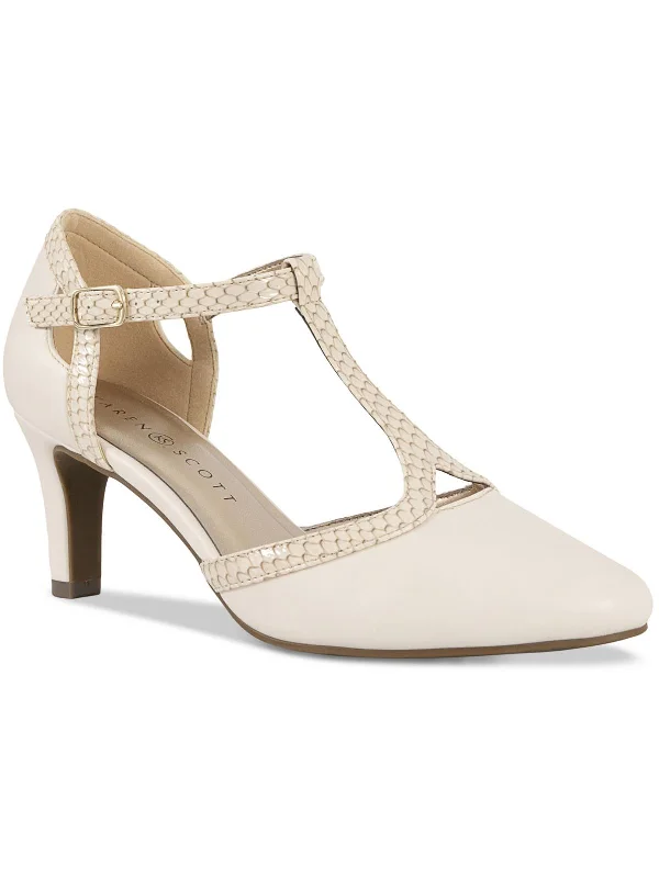 Durable Fashion Picks Bilaya Womens Faux Leather Buckle Pumps