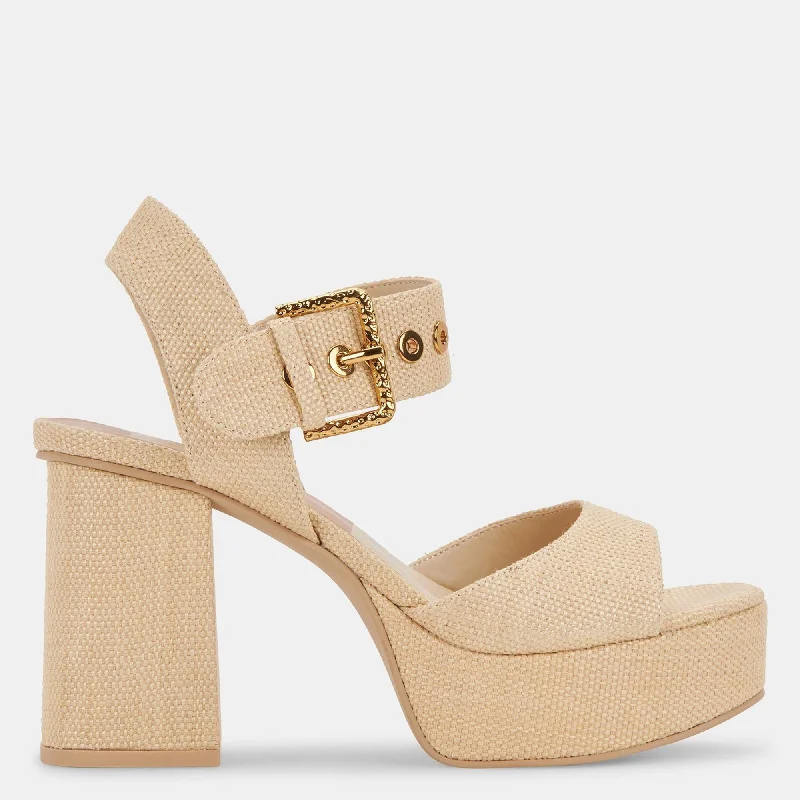 Water-Resistant Shoes Sale Bobby Heels Natural Raffia