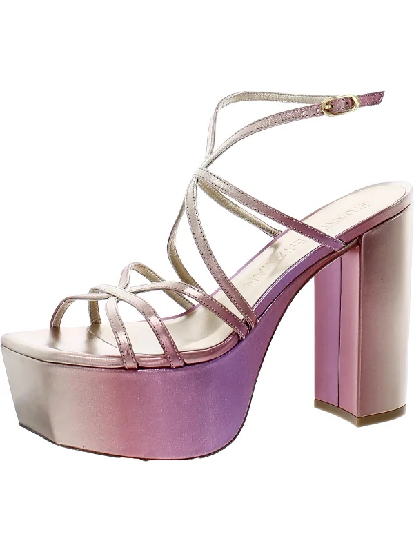 Limited Time Deal BRLYTHER SQHI Womens Leather Open Toe Platform Heels