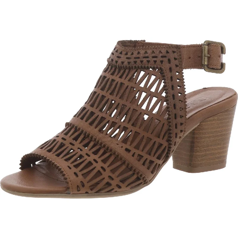 Trend Leading Collection Bueno Womens Leather Cut-Out Ankle Strap