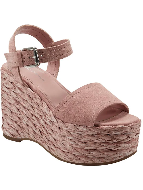 Fashion Forward Burian 2 Womens Suede Woven Espadrille Heels