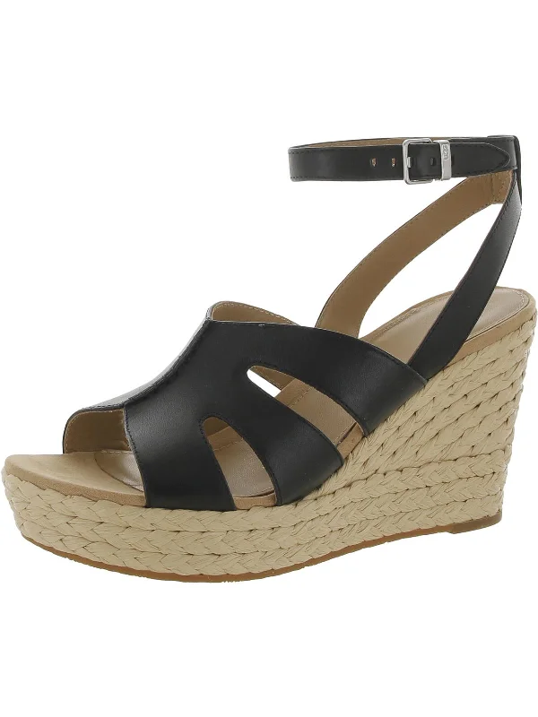 Streetwear-Inspired Footwear CAREENA Womens Leather Wedge Pumps