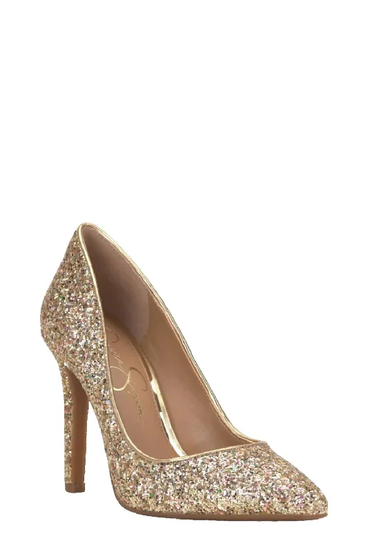 Save Big Cassani Pumps In Party Gold