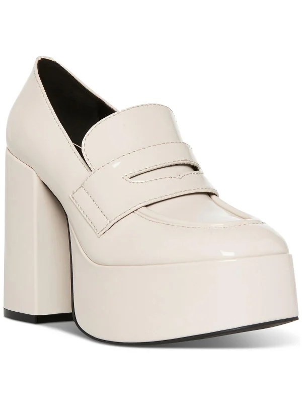 Women's Flexible Sole Shoes Cherilyn Womens Square Toe Slip On Platform Heels