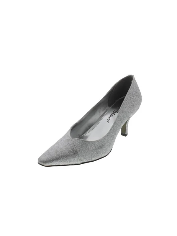 Must-Have Shoe Styles Chiffon Womens Glitter Pointed-Toe Pumps