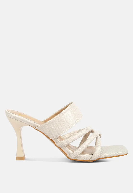Fashion Essentials chiri criss cross strap spool heel sandals
