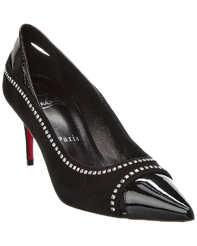 Style Without Limits Christian Louboutin Duvette Strass 70 Patent & Suede Pump