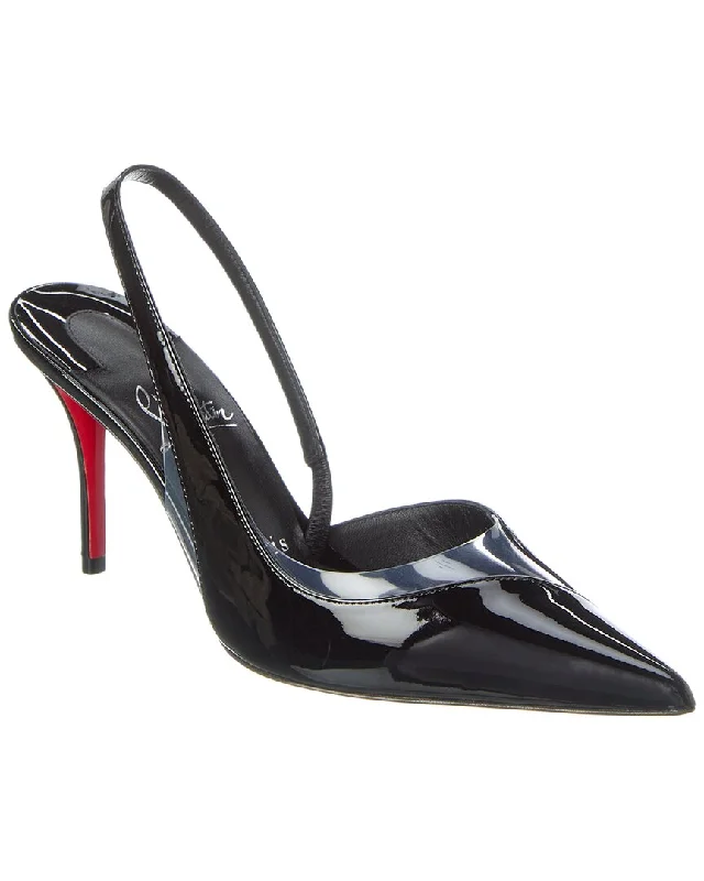 Sale On Sale Christian Louboutin Posticha 80 Patent & Vinyl Slingback Pump
