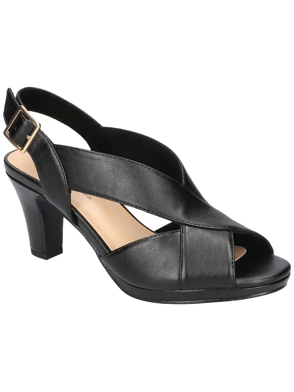 Style Redefined CHRISTY Womens Faux Suede Open Toe Ankle Strap