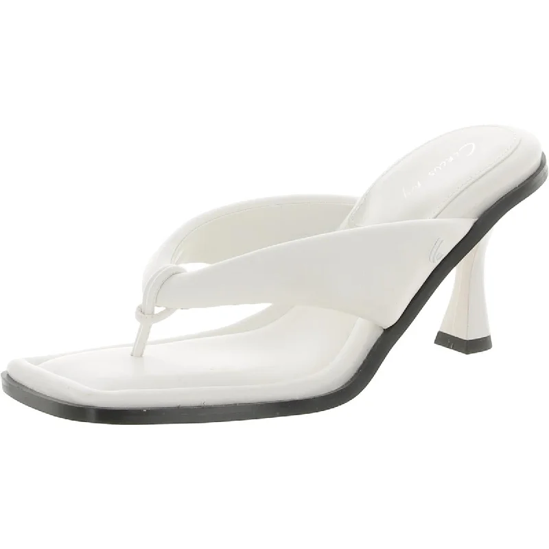 Mega Sale Circus by Sam Edelman Womens Sim Faux Leather Slip On Slide Sandals