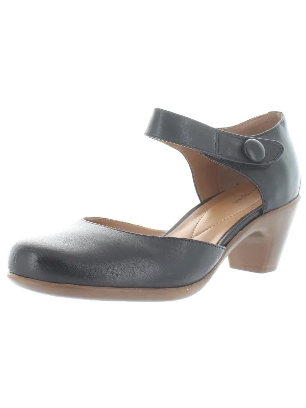 All-Day Comfort Shoes Promotion Clarice Womens Cushioned Footbed Block Heel Mary Jane Heels