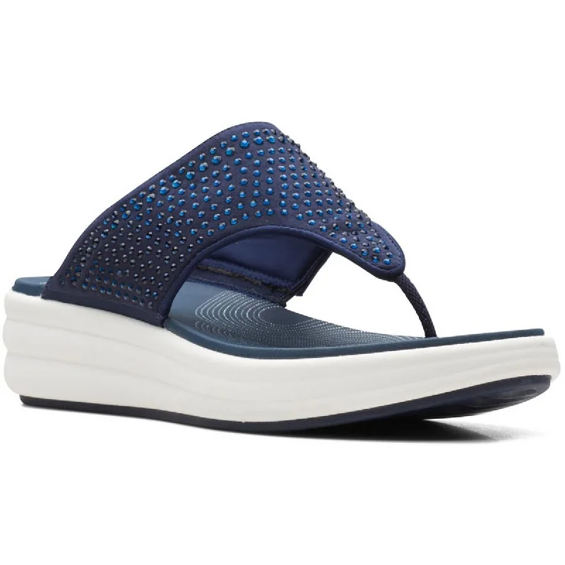 New Arrivals Cloudsteppers by Clarks Womens Drift Jaunt Dressy Slip On Thong Sandals