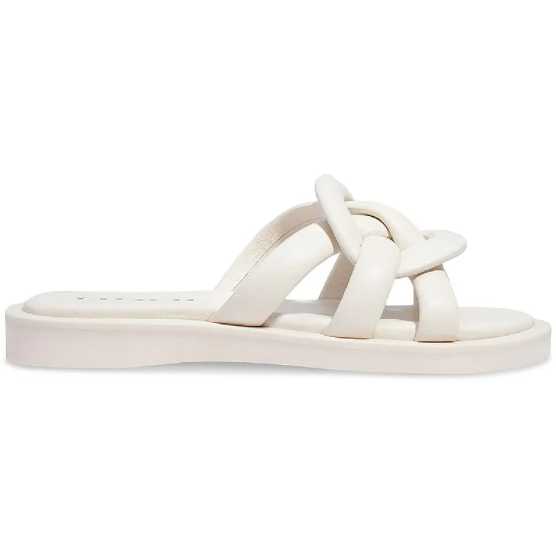 Trendy Boots Discount Coach Womens Georgie Leather Slip On Flatform Sandals
