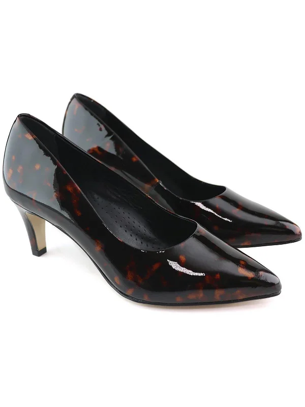 Bold Fashion Cortland Womens Leather Slip On Kitten Heels